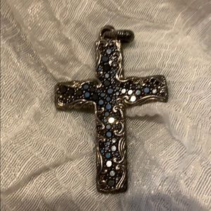 David Yurman black diamond cross pendant